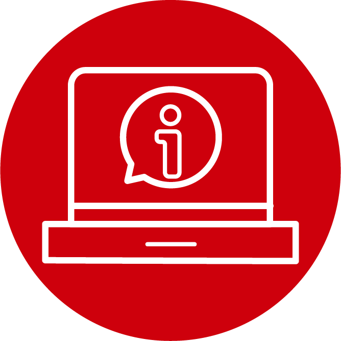 Be Ready Utah patch with an outlined laptop and a question mark.