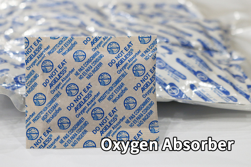 Oxygen absorber packet.