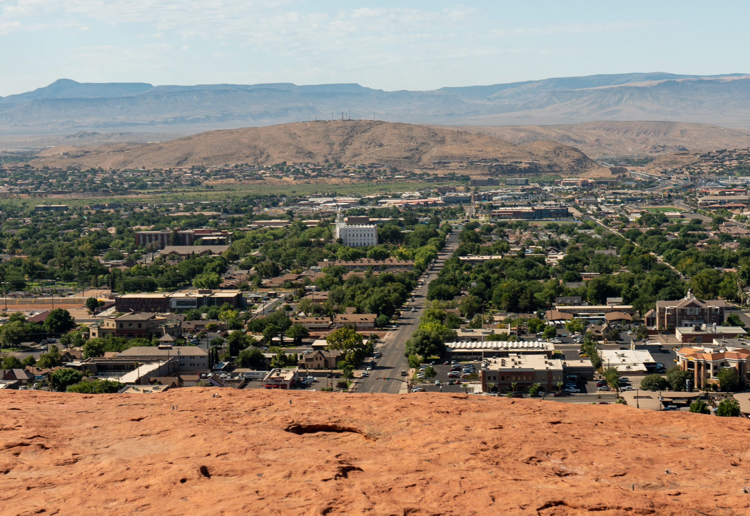 desert city surrounded by red rocks